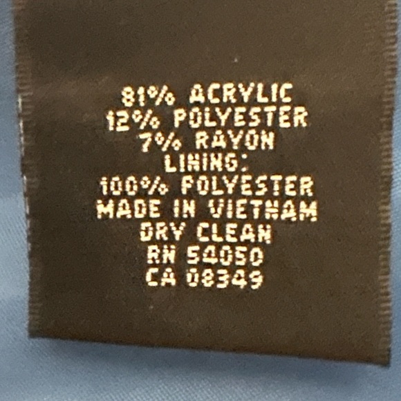 Kasper Petite Women’s Blue Tweed Jewel Button Jacket Size 14P - Picture 8 of 8